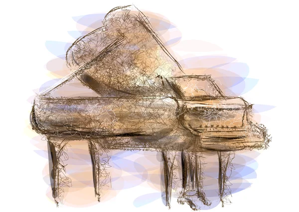 Zongora elvont illusztrációja — Stock Vector