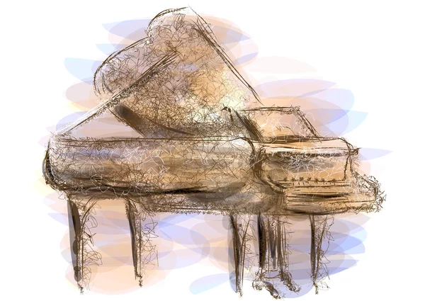 Pianoforte illustrazione astratta — Vettoriale Stock