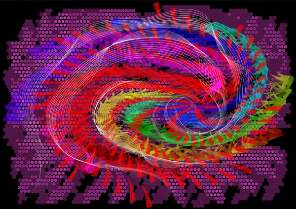 Espiral. fondo multicolor abstracto — Vector de stock