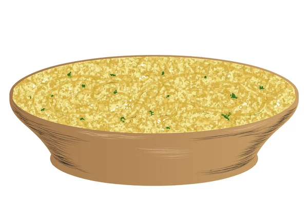 Hummus sobre fondo blanco — Vector de stock