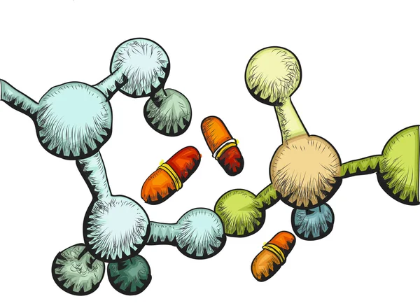 Farmaceutische concept achtergrond — Stockvector