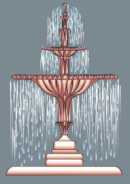 Fontaine illustration abstraite — Image vectorielle