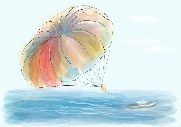 Parasailing Abstrakcja ilustracja — Wektor stockowy