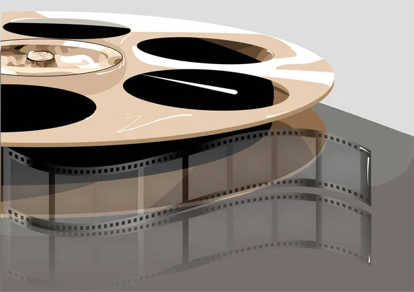 Cinema Achtergrond Vector Illustratie Met Film Roll — Stockvector