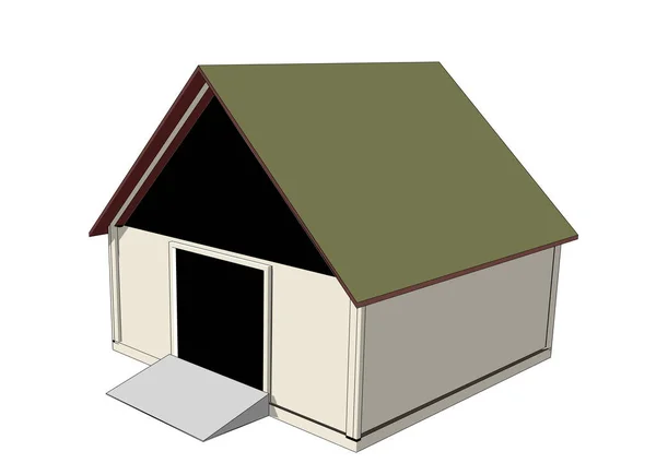 Illustration Vectorielle Garage Isolé Sur Fond Blanc — Image vectorielle