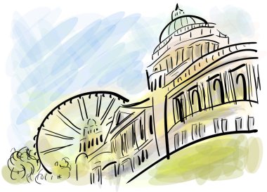 Çok renkli arkaplanda belfast vektör illüstrasyonuName