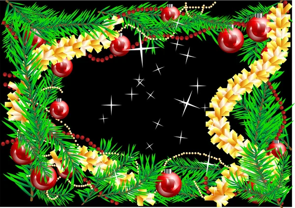 Decoraciones del árbol de Navidad — Vector de stock