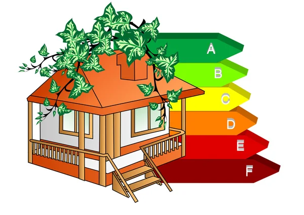 Effizienter Hausbau — Stockvektor