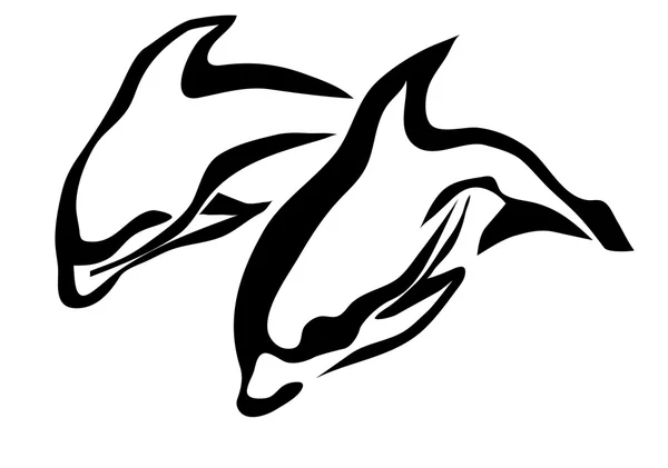 Dauphins sauteurs — Image vectorielle