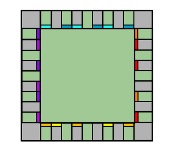 Tablero monopolio vacío — Vector de stock