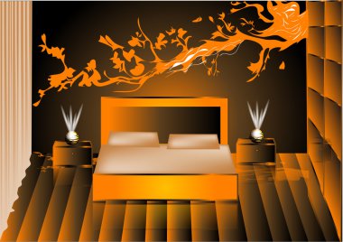 gece yatak odası render