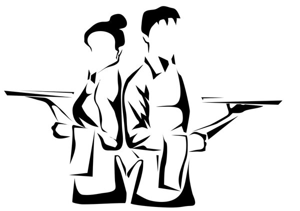 ресторан официант служить
