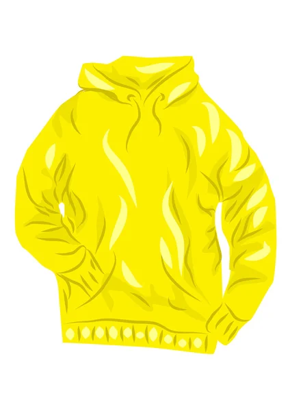 Sudadera amarilla — Vector de stock