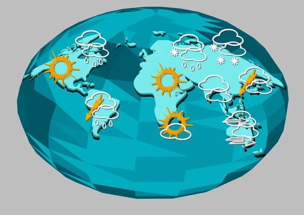 天气地图 — 图库矢量图片