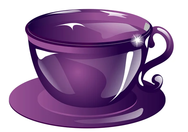 Die violette Tasse — Stockvektor