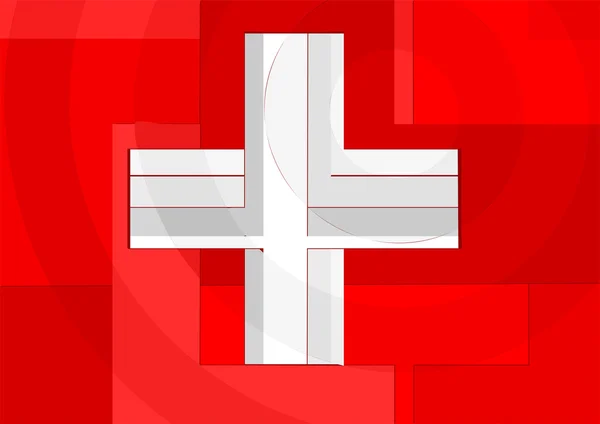 Suiza bandera — Archivo Imágenes Vectoriales