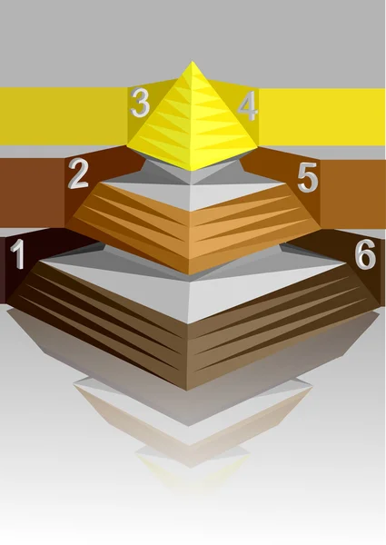 Pirámide infográfica — Vector de stock