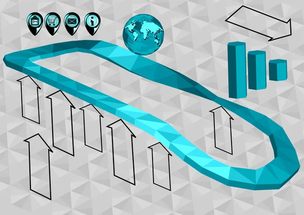 Infográfico de negócios — Vetor de Stock