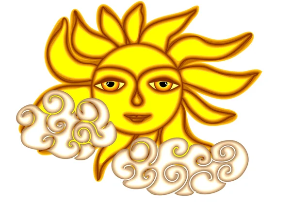 Стилизованное солнце — стоковый вектор