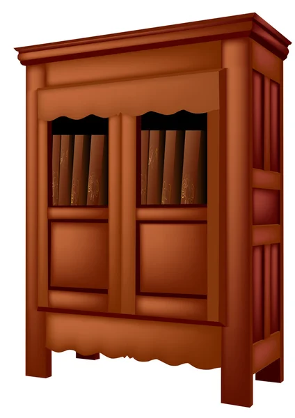 Bookcase antique — Stock Vector