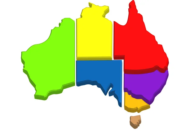 Mapa australiano — Archivo Imágenes Vectoriales
