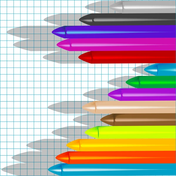 Bakgrund med crayons3 — Stock vektor