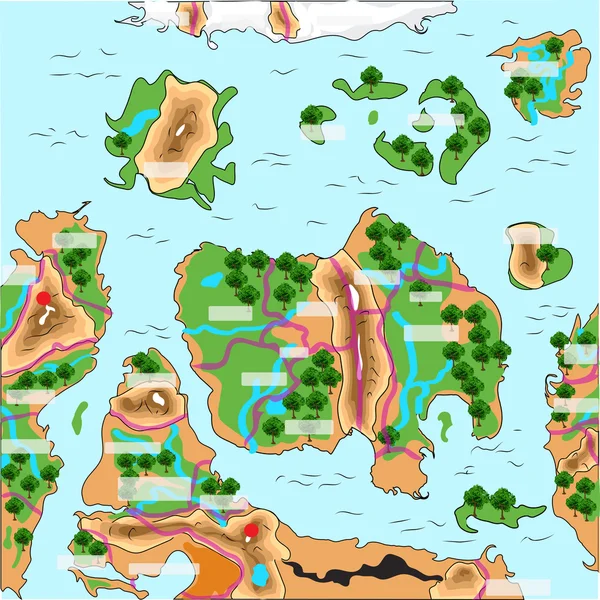 Mapa del juego — Vector de stock