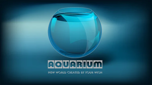 Acquario e slogan — Vettoriale Stock