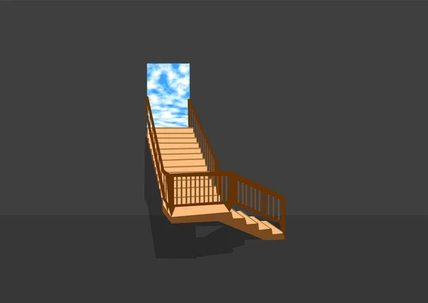 Treppe im Himmel — Stockvektor