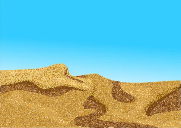 Africa desert, coast dune — Stock Vector