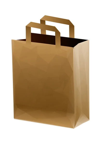 Barna bevásárló táska — Stock Vector