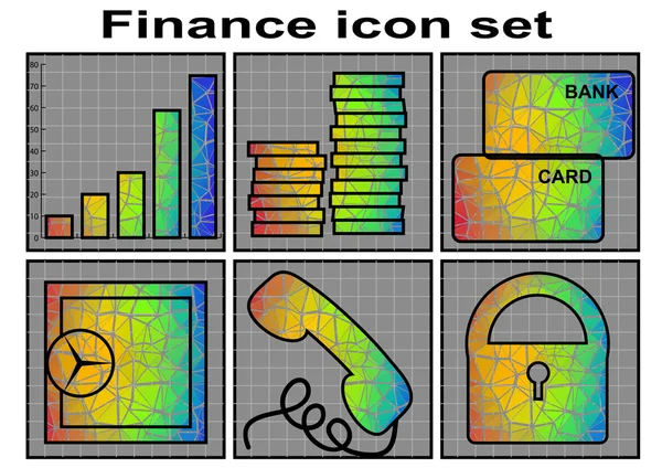 Ikone der Finanzwelt — Stockvektor