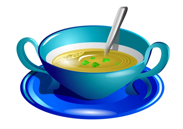Klare Suppe — Stockvektor