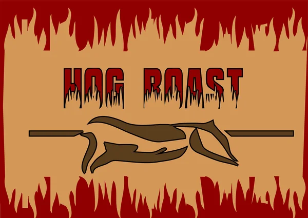 Hog roast — Stock Vector