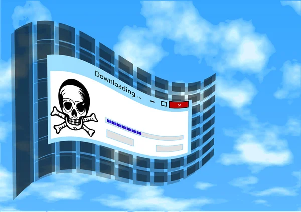 Descarga ilegal — Archivo Imágenes Vectoriales