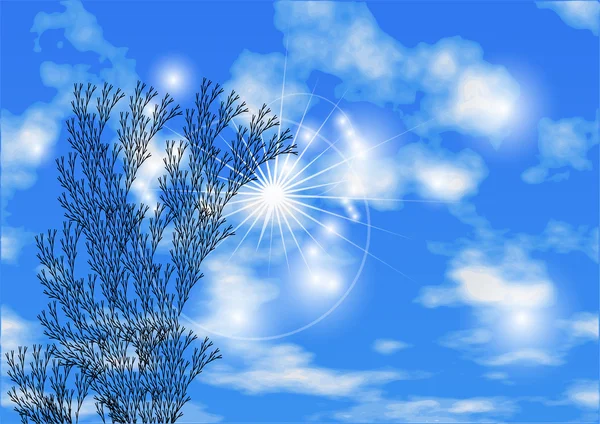 Небо и трава — стоковый вектор