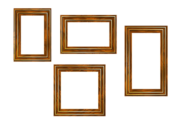 Houten frames — Stockvector