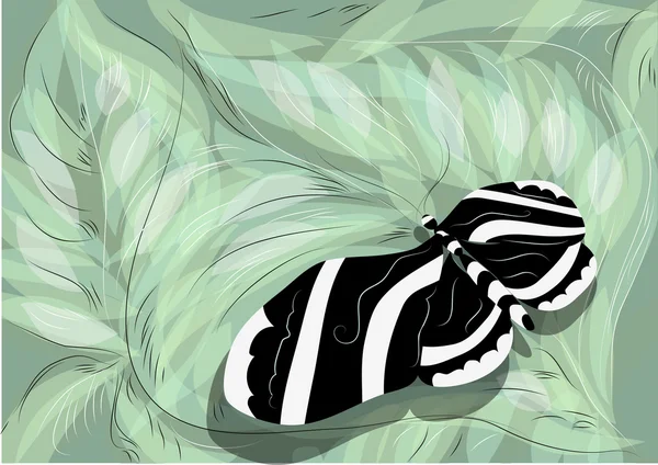Papillon dans le jardin — Image vectorielle