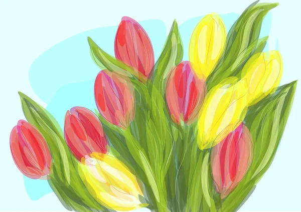 Tulipe mixte — Image vectorielle