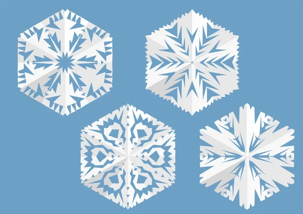Papper snöflinga — Stock vektor