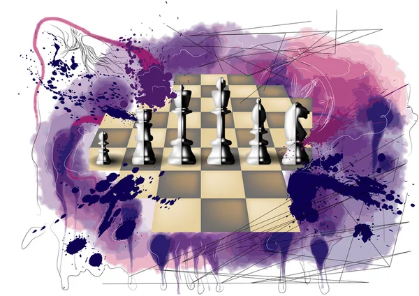 Гранж-шахматы — стоковый вектор