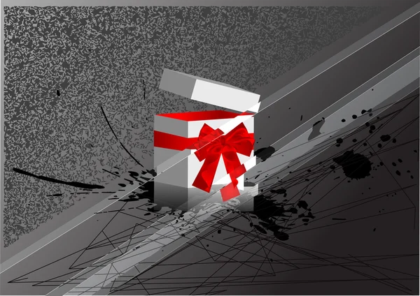 Vánoční box s lukem — Stockový vektor