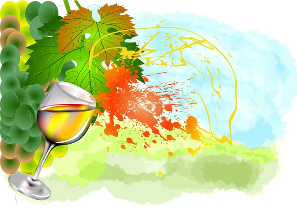 Splash of white wine — Stock Vector