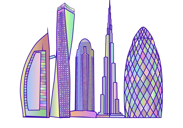 Dubai skyline2 — Stockvector