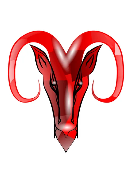 Red aries — Stock Vector