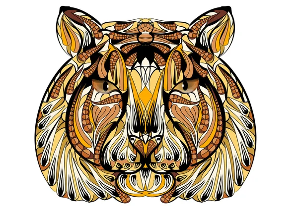 Ethnic tiger — Stock Vector