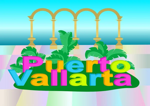 Puerto Vallarta — Stockový vektor