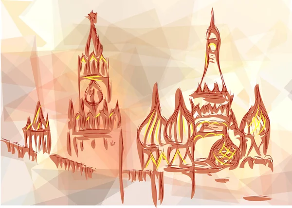 Moskva Rudé náměstí — Stockový vektor