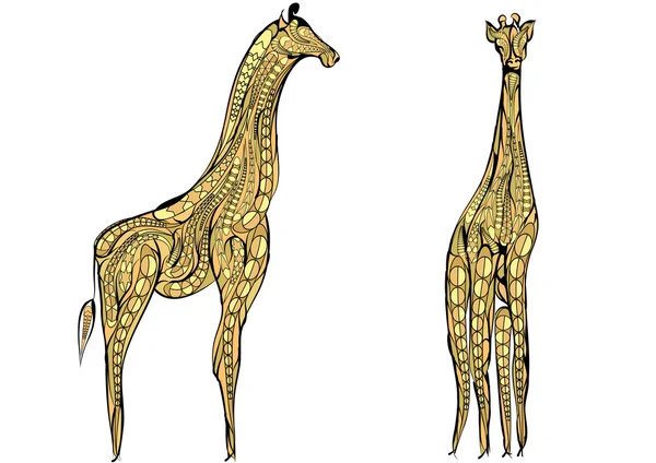 Dvě žirafy — Stockový vektor