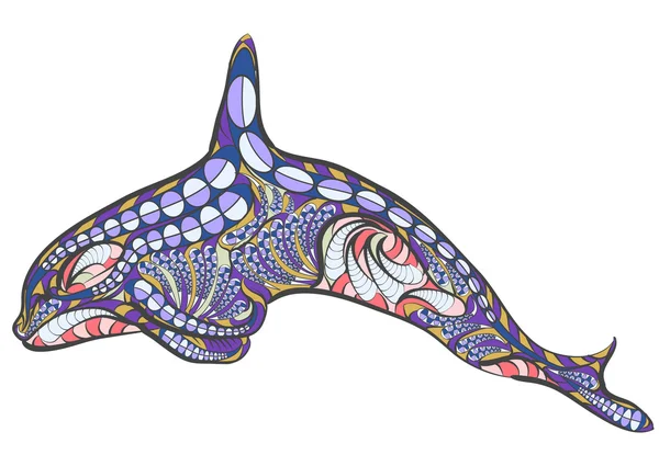 Ballena asesina étnica — Vector de stock